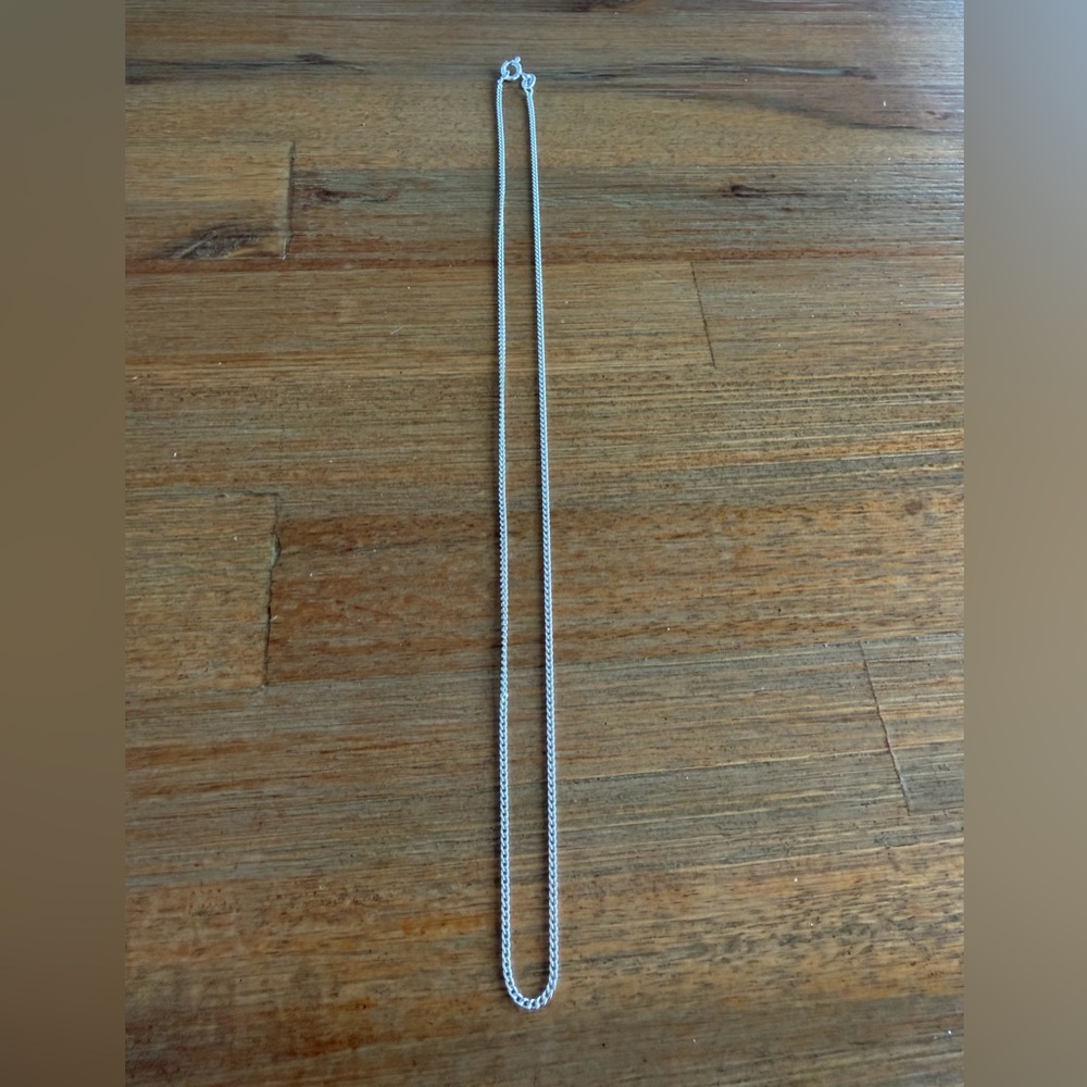 925 Solid Sterling Silver Curb Chain 18”